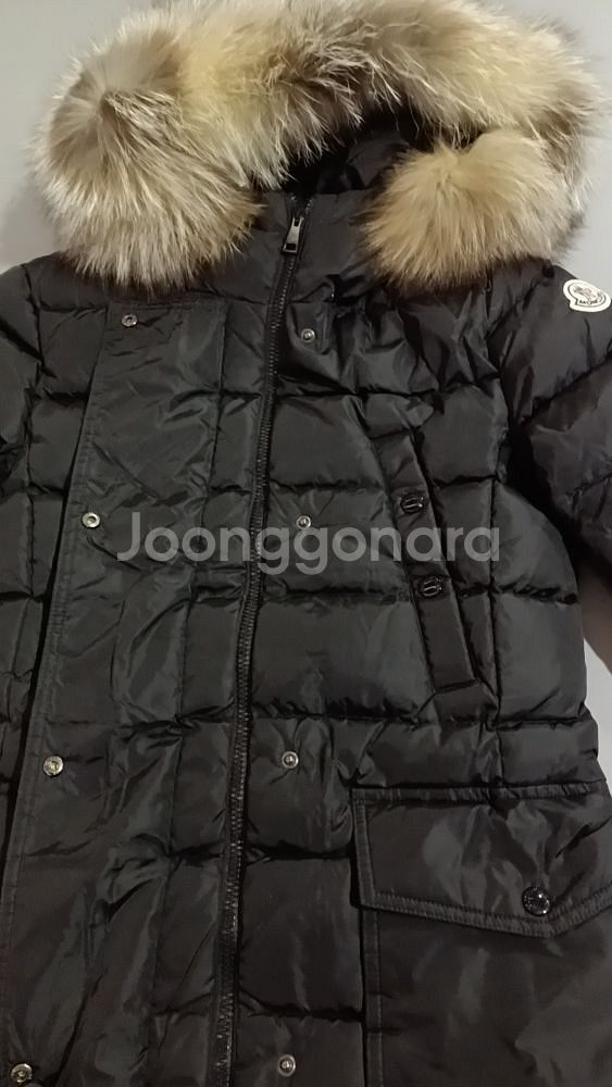 몽클 롱패딩 후드 시어링 롱다운자켓--2