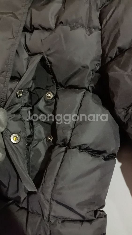 몽클 롱패딩 후드 시어링 롱다운자켓--3