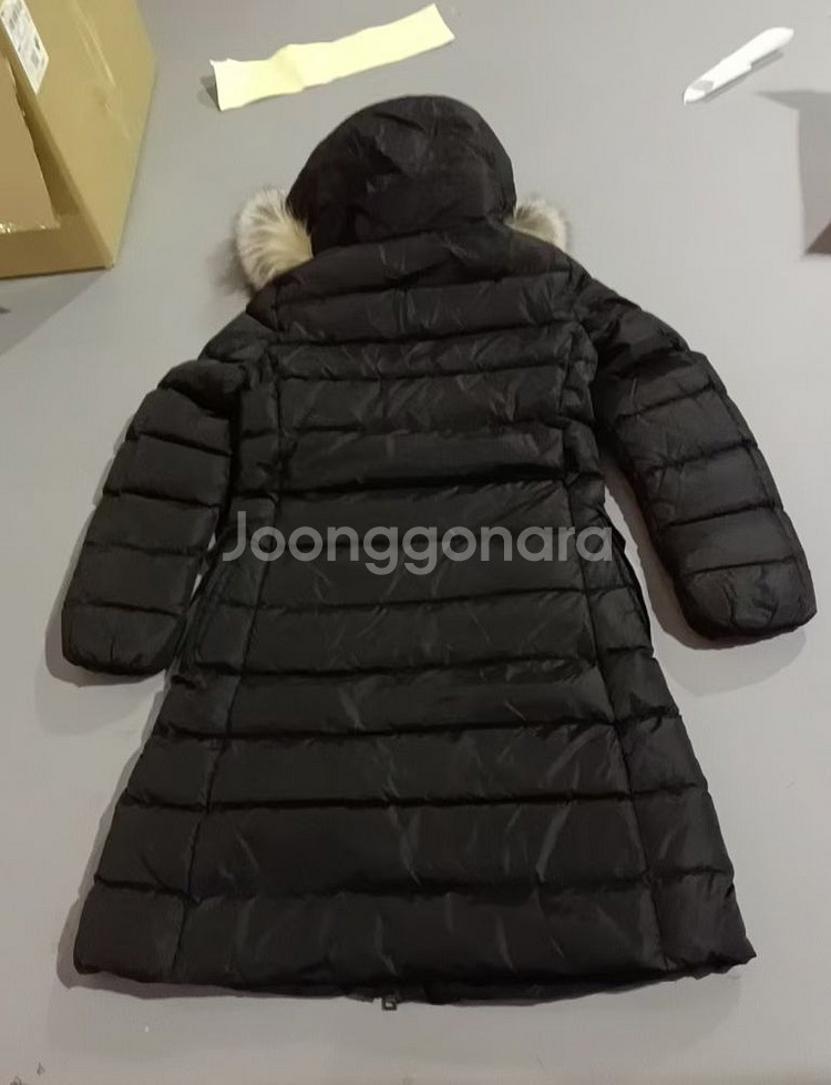 몽클 롱패딩 후드 시어링 롱다운자켓--5