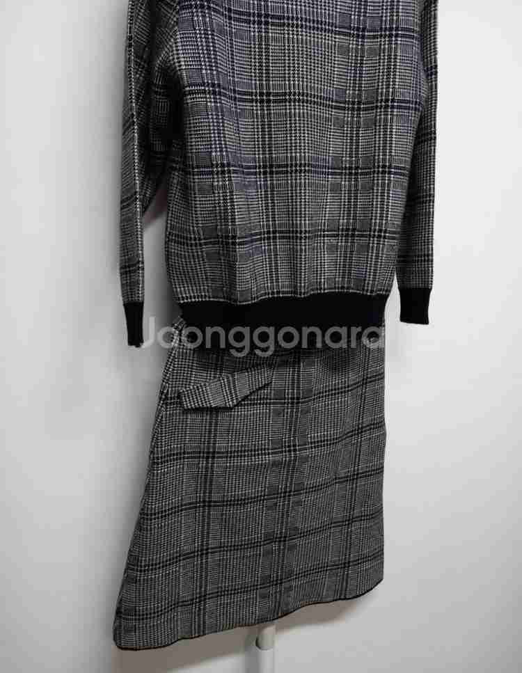 새 로드샵 추동 울 니트 체크 스커트 셋업 33-55--4
