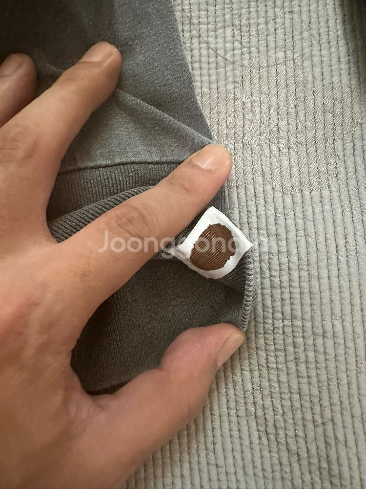 (정품) BAPE 베이프 피그먼트 롱슬리브 그레이--7