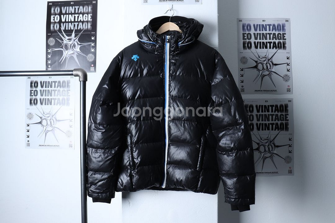 (XL) 데상트 패딩 점퍼자켓 블랙 덕다운 기본핏--1