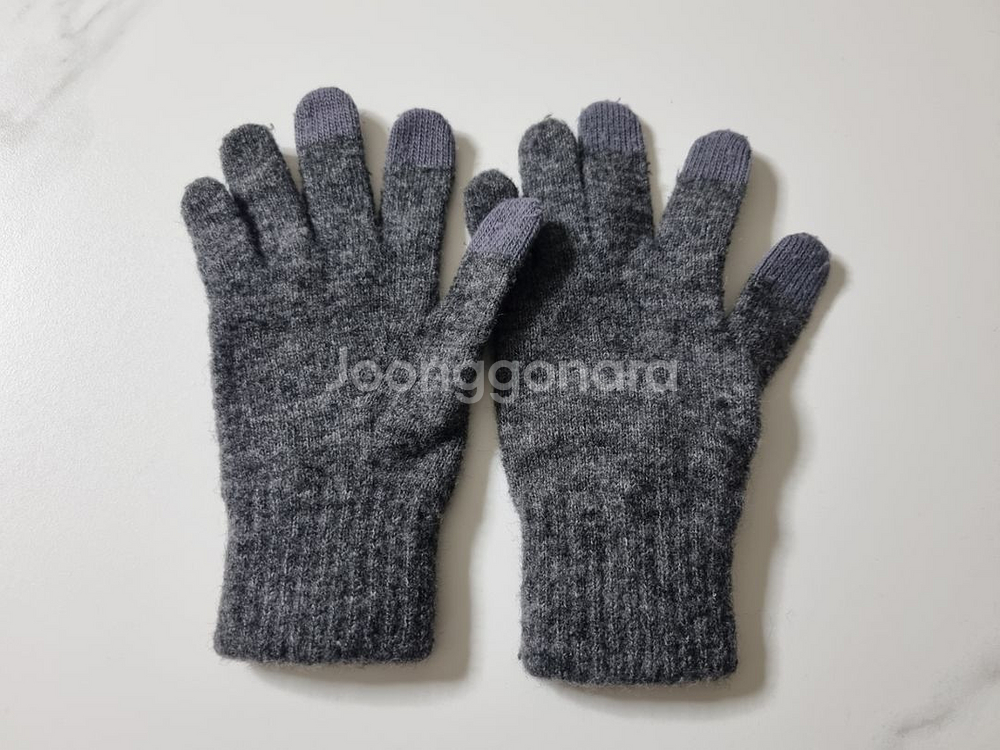새상품 스마트폰터치 니트 장갑 회색--0