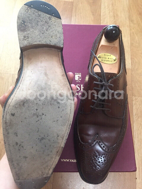 VASS 바쉬 시가쉘코도반 윙팁 구두--2