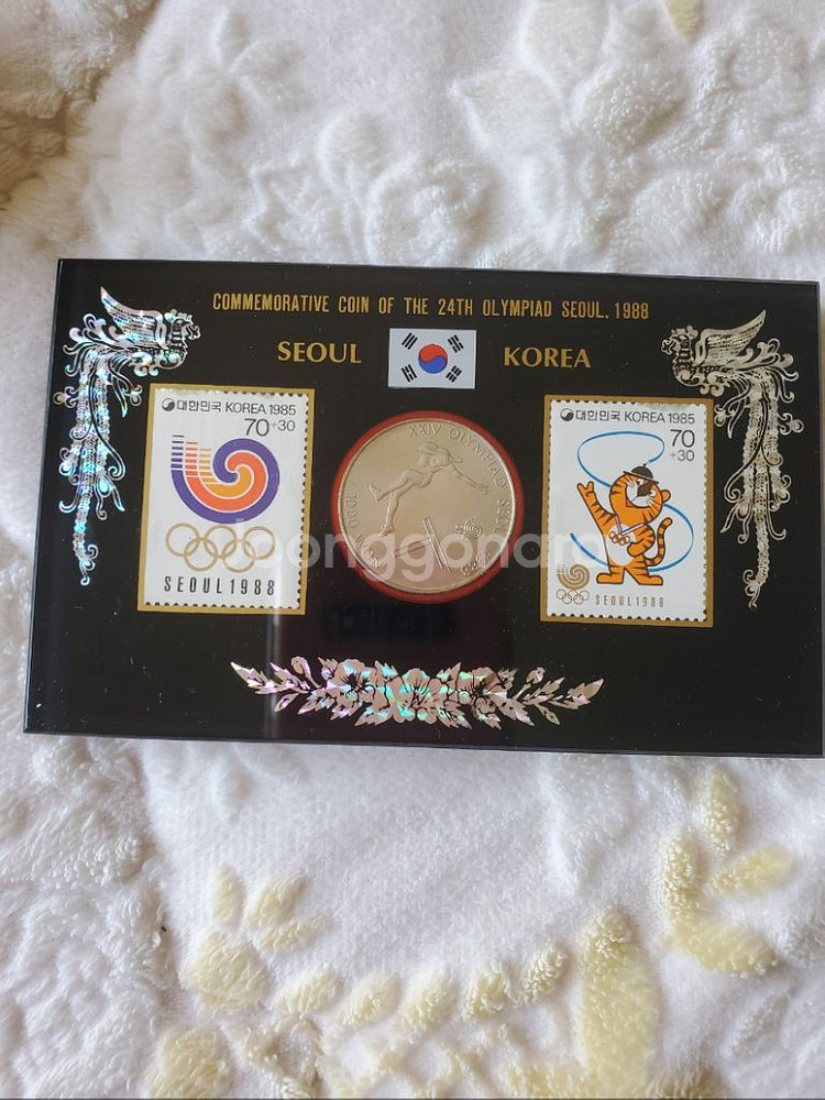88올림픽 기념 주화 우표 세트--1