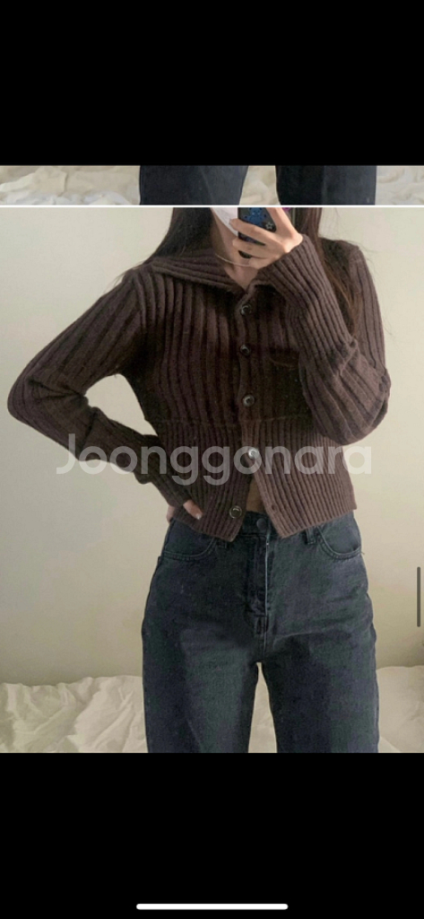 마뗑킴 크롭 니트 가디건--3