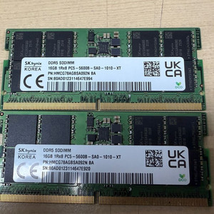 노트북용 SK하이닉스 DDR5 16G 2개