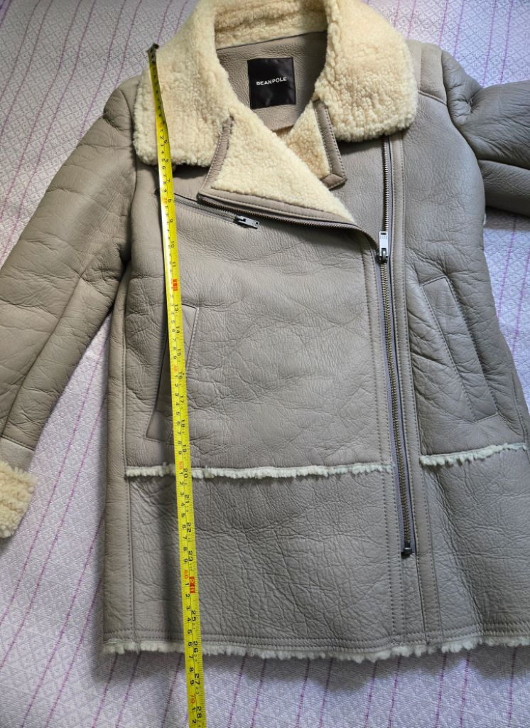 무배) 빈폴 여성 가죽 자켓 점퍼 양가죽 무스탕 90 이미지