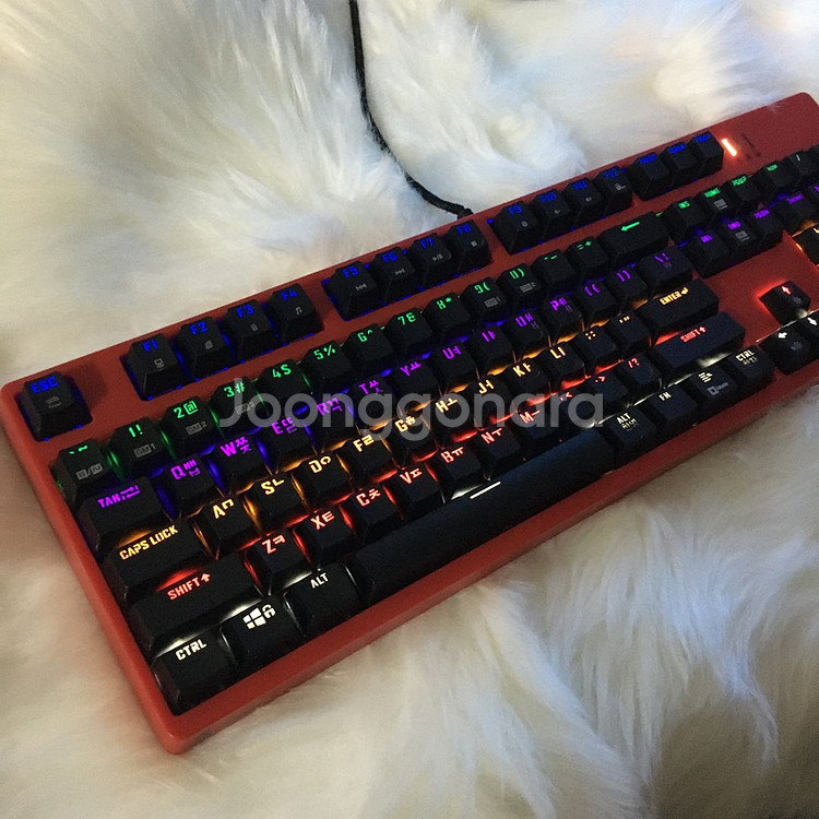 앱코 K660S 레드 기계식 키보드 광축 게임용키보드--1