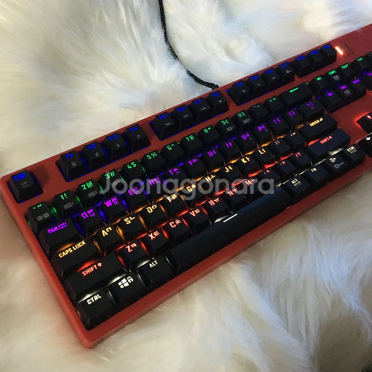 앱코 K660S 레드 기계식 키보드 광축 게임용키보드--2