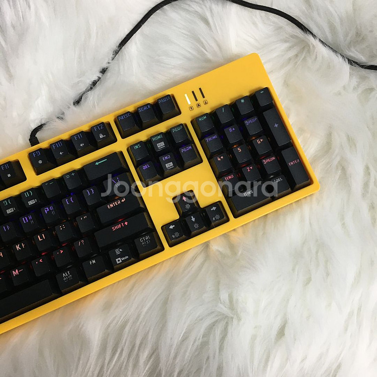 앱코 해커 k660s 스페셜 옐로우 기계식키보드--2