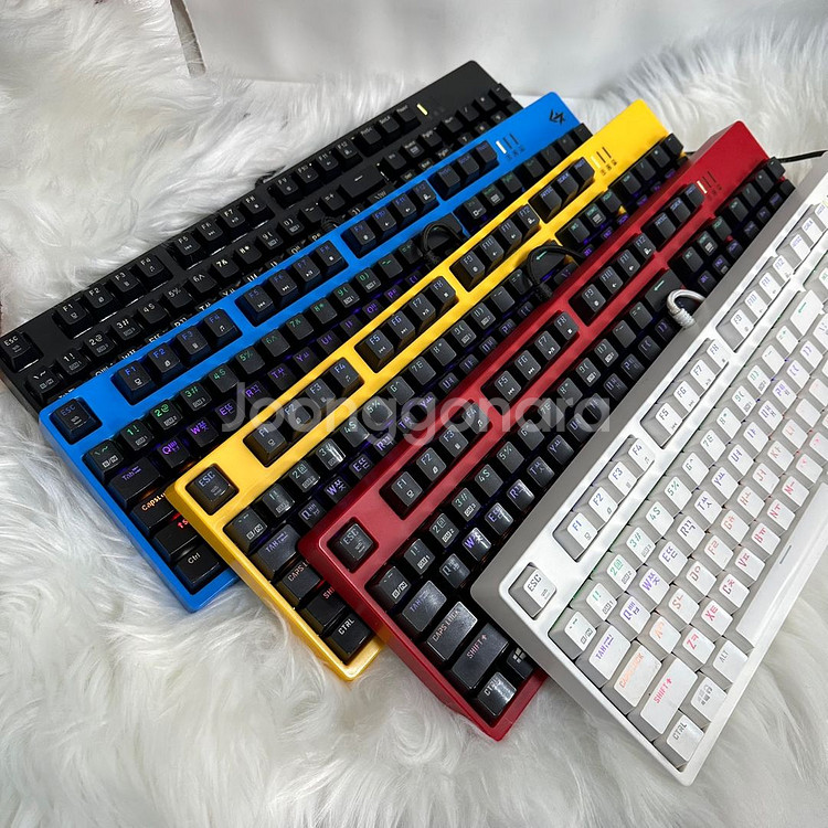 앱코 해커 k660s 스페셜 옐로우 기계식키보드--3