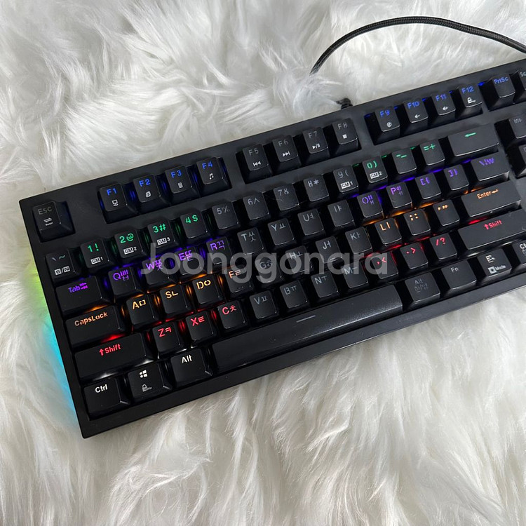 앱코 해커 K660ARC 블랙 레인보우 키보드--2