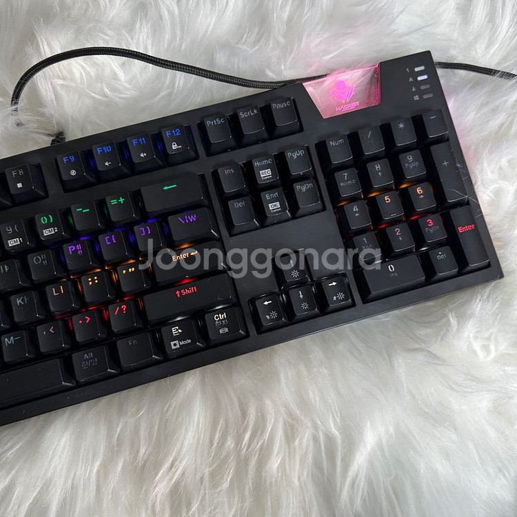 앱코 해커 K660ARC 블랙 레인보우 키보드--1