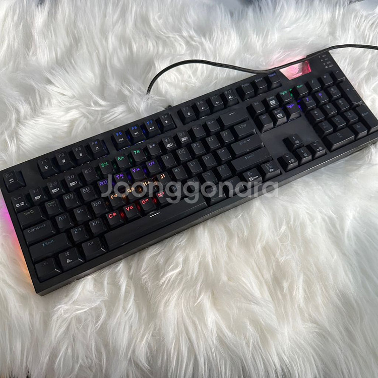 앱코 해커 K660ARC 블랙 레인보우 키보드--3