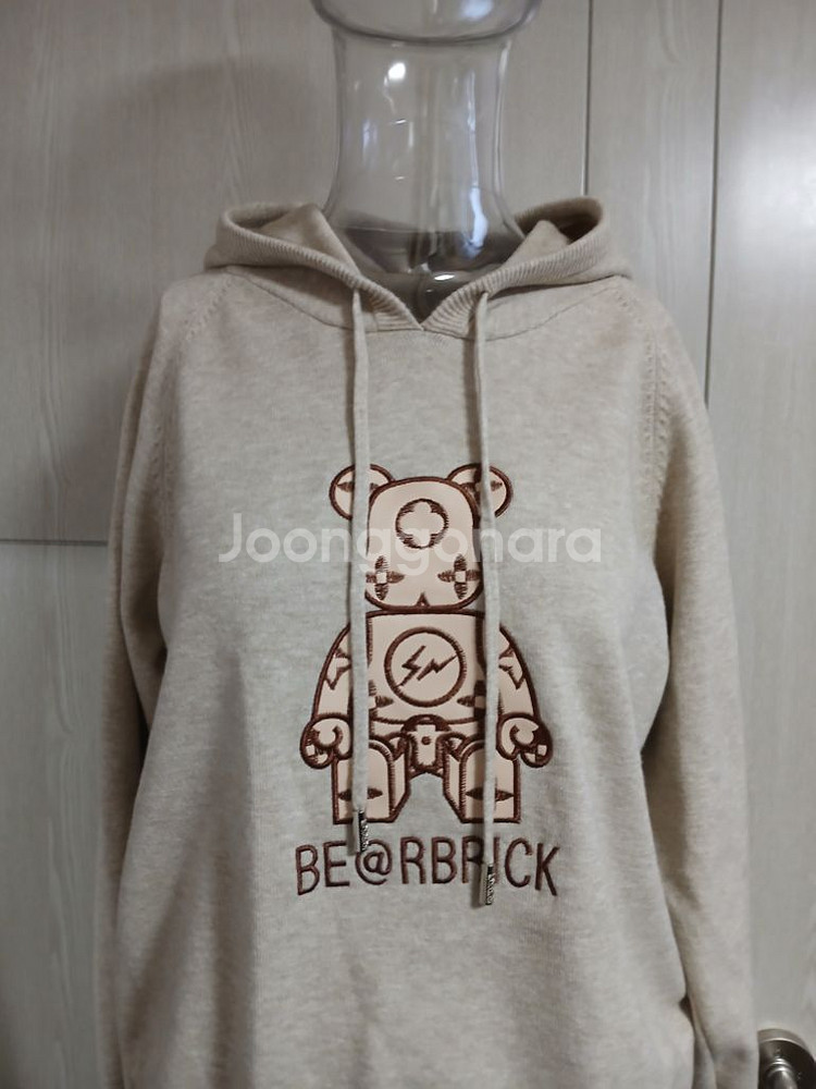 베어브릭 인견 니트 후드 맨투맨 90size.#루이비통--1
