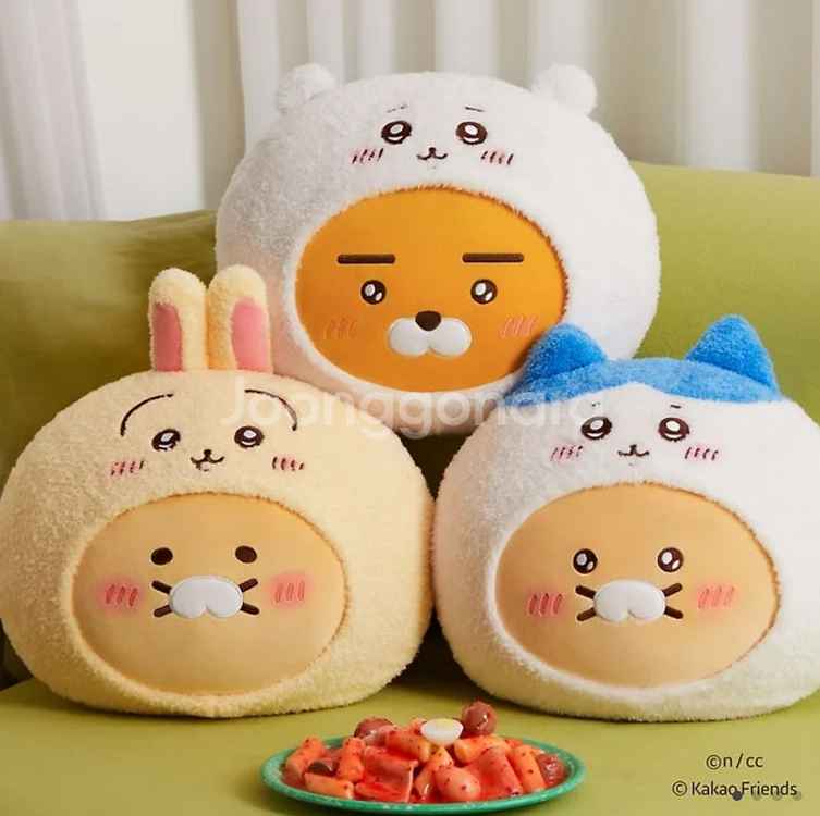먼작귀 카카오프렌즈 페이스쿠션 하치와레 가르마--3