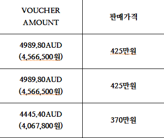 에어캐나다 바우처 456만원 ->400만원에 판매합니다--1