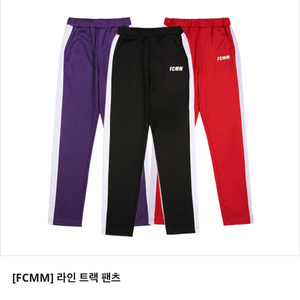 fcmm 라인 트랙팬츠 레드 M