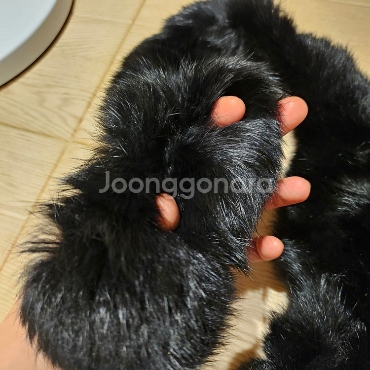 방울 블랙 목도리 (미사용)--1