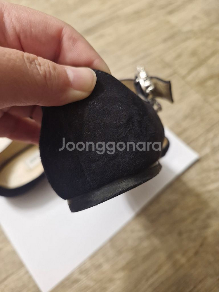 지미추 수지 신발 보석 플랫 39사이즈(250)--1