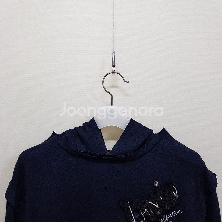 한섬 랑방 로고 포인트 후드 원피스 S사이즈--1