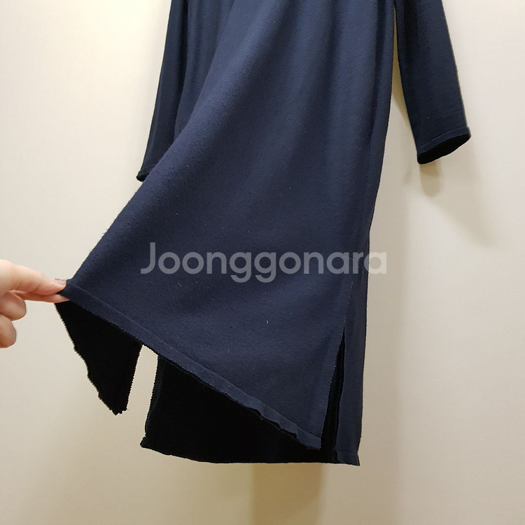 한섬 랑방 로고 포인트 후드 원피스 S사이즈--3