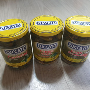 쥬카토 3종 일괄 오이피클 후르츠 케이퍼 코니숑 스파