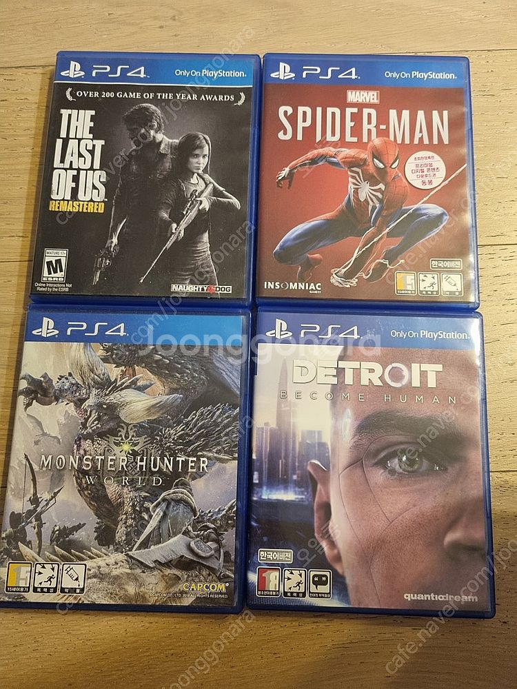 플스4 ps4 게임CD 타이틀 라오어, 스파이더맨, 몬...--1