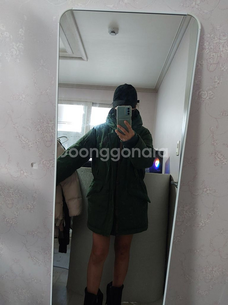 MLB 레드 삭스 파카 카키 100 size--5