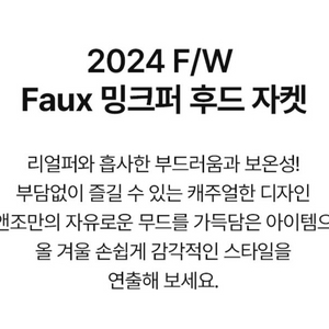 Faux밍크퍼후드자켓