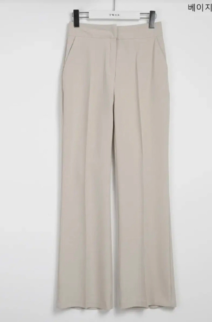 트위 톤즈 세미부츠컷 슬랙스 베이지,그레이 이미지