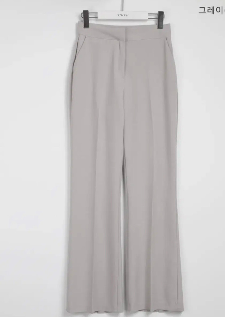 트위 톤즈 세미부츠컷 슬랙스 베이지,그레이 이미지