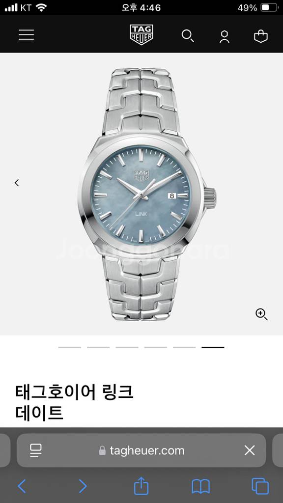 (새제품) 태그호이어 링크 데이트 여자 32mm 시계--7