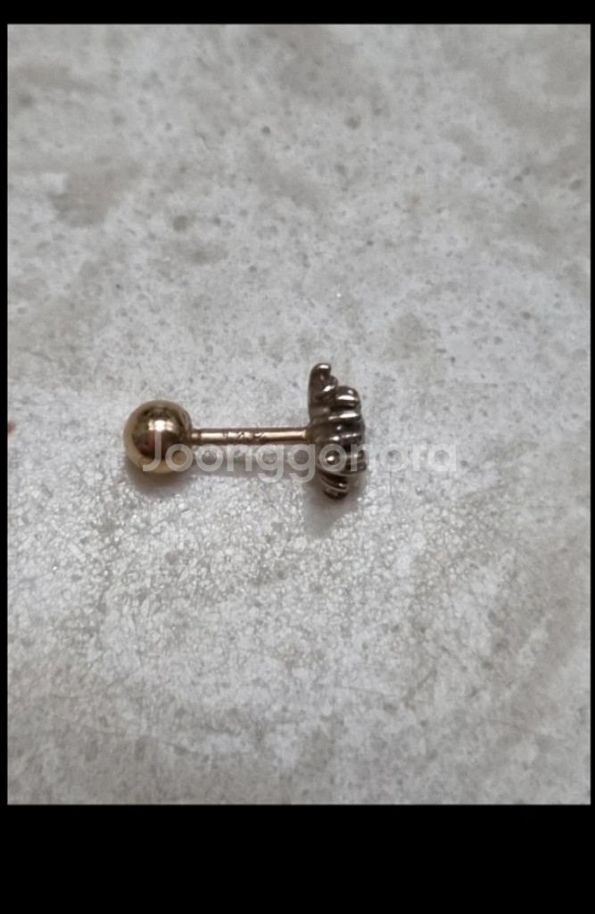 그린러프 피어싱 14k 샴페인골드색상--2