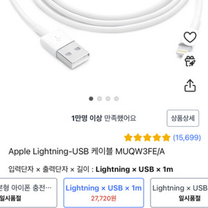 Apple Lightning-USB 케이블