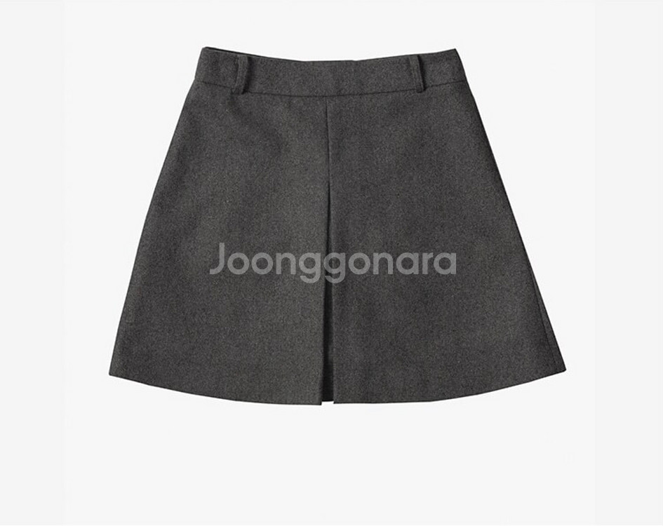 택O) 앤유 메일리 울 스커트 차콜 그레이--3