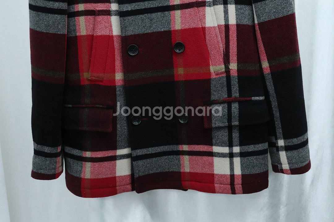 (S) 타미힐피거 코트자켓 울 체크 한정판--3