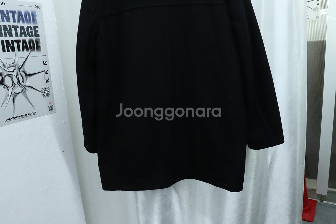 (L-XL) 타미힐피거 코트자켓 블랙 울 아메카지--4