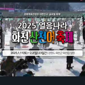 화천 산천어축제 1월19일 일요일 당일 입장권 성인1매