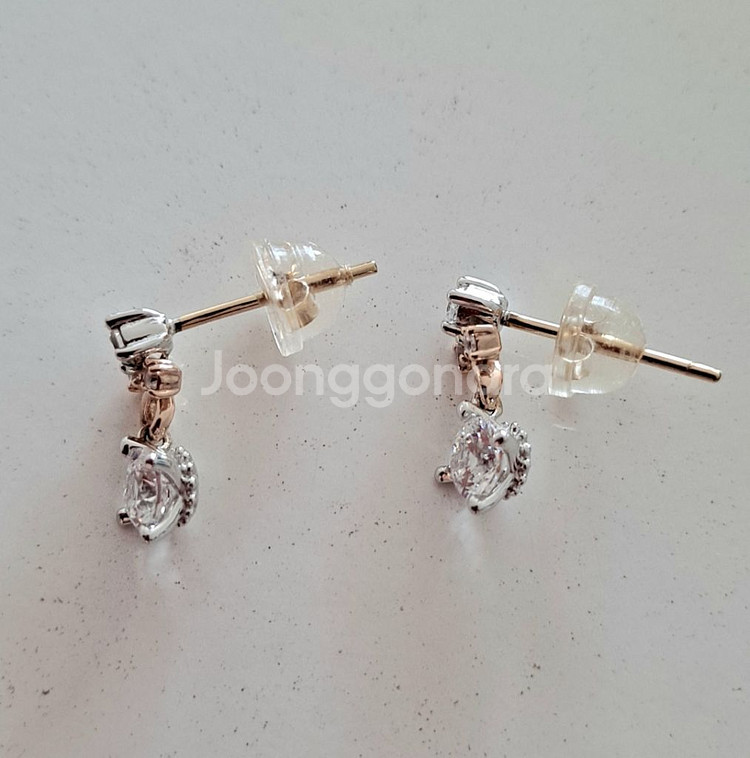 14k 큐빅 달랑이 귀걸이(새상품)--1