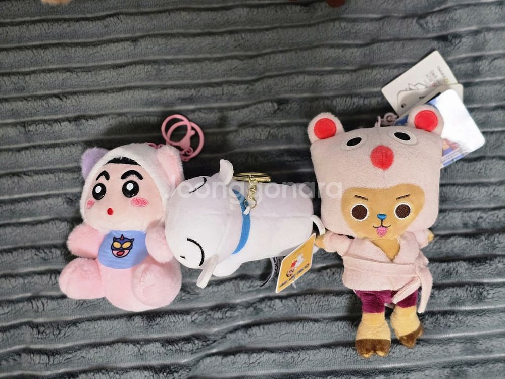 가방고리 키링 인형 짱구 흰둥이 원피스 쵸파 커비 카피--4
