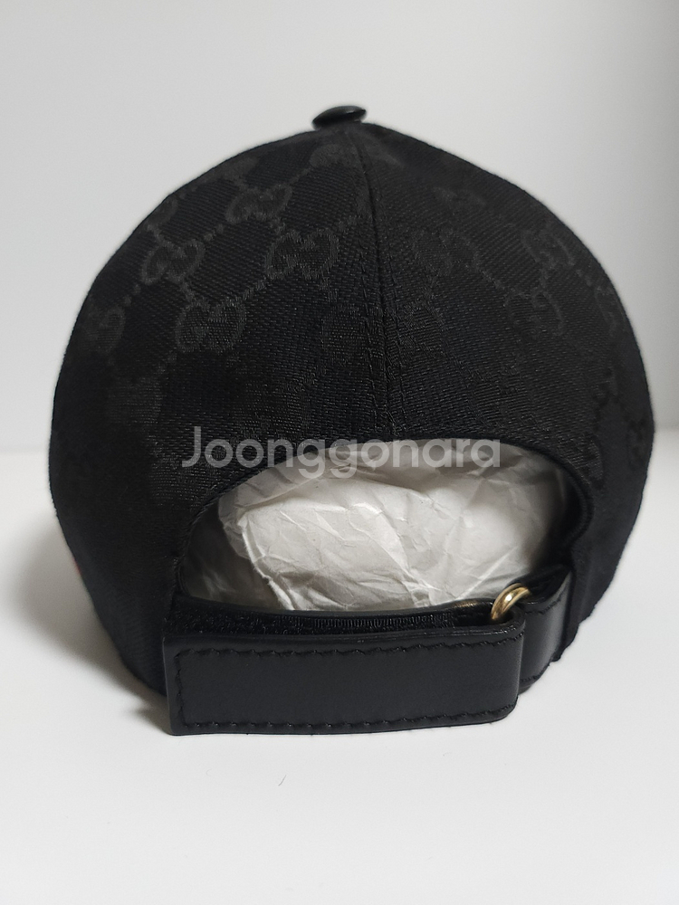M 구찌 블랙 GG 모노그램 볼캡 모자 200035--4