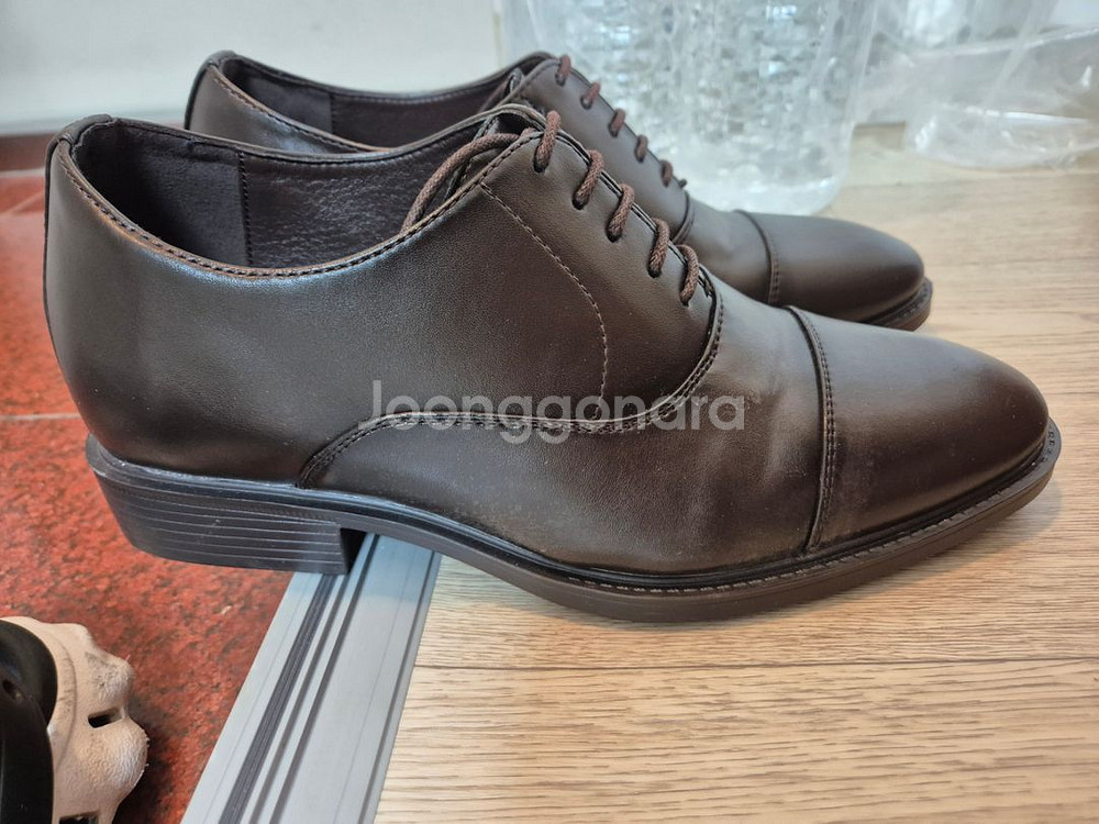 엘칸토 마쯔 스트레이트팁 발모랄 구두 3cm D브라운--1