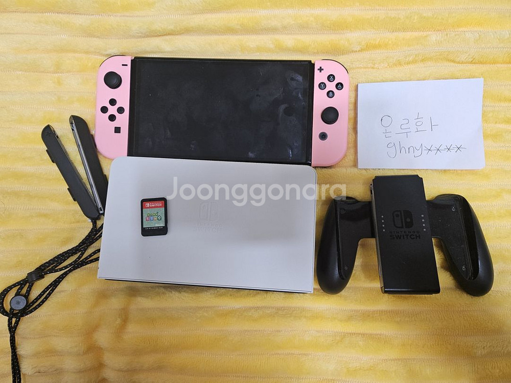 닌텐도스위치OLED+동숲칩+PXN컨트롤러2대--1