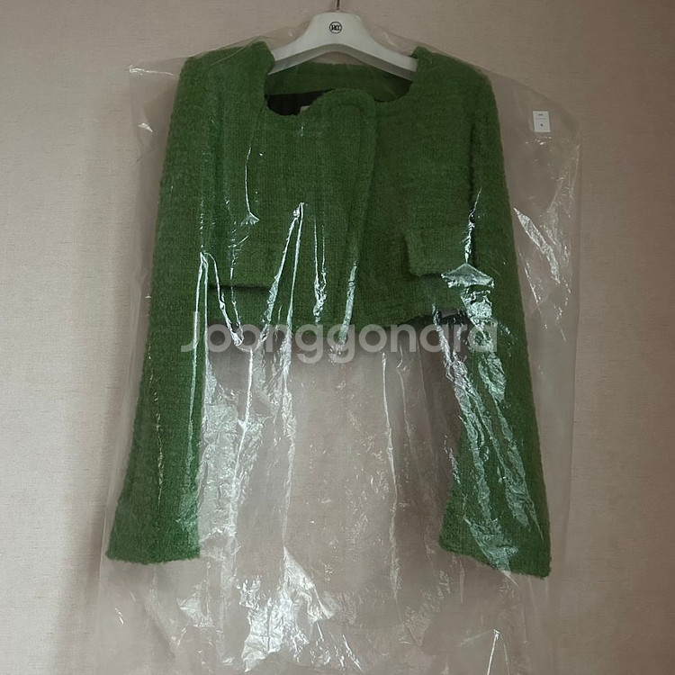 택O) [s] 렉토 홀리데이 부클 커브드 넥 크롭 자켓--8