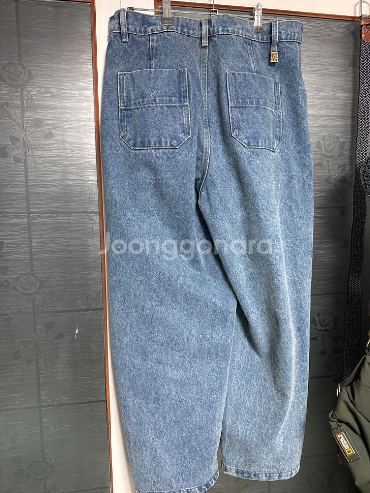 [바지]라퍼지스토어 벌룬 커브드 팬츠 중청 데님m--2