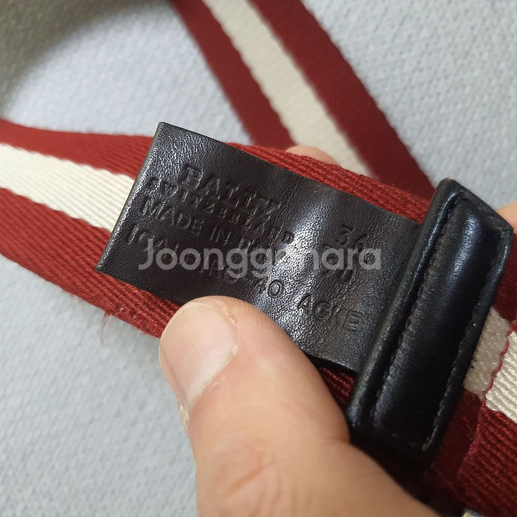 정품 발리 삼선 벨트 90/36--4