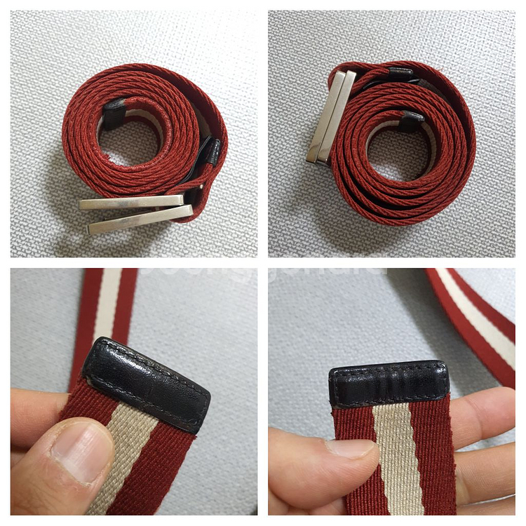 정품 발리 삼선 벨트 90/36--8