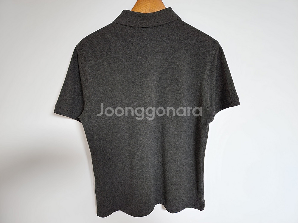 M 버버리 차콜 체크 남성 반팔 카라티 8036274--4